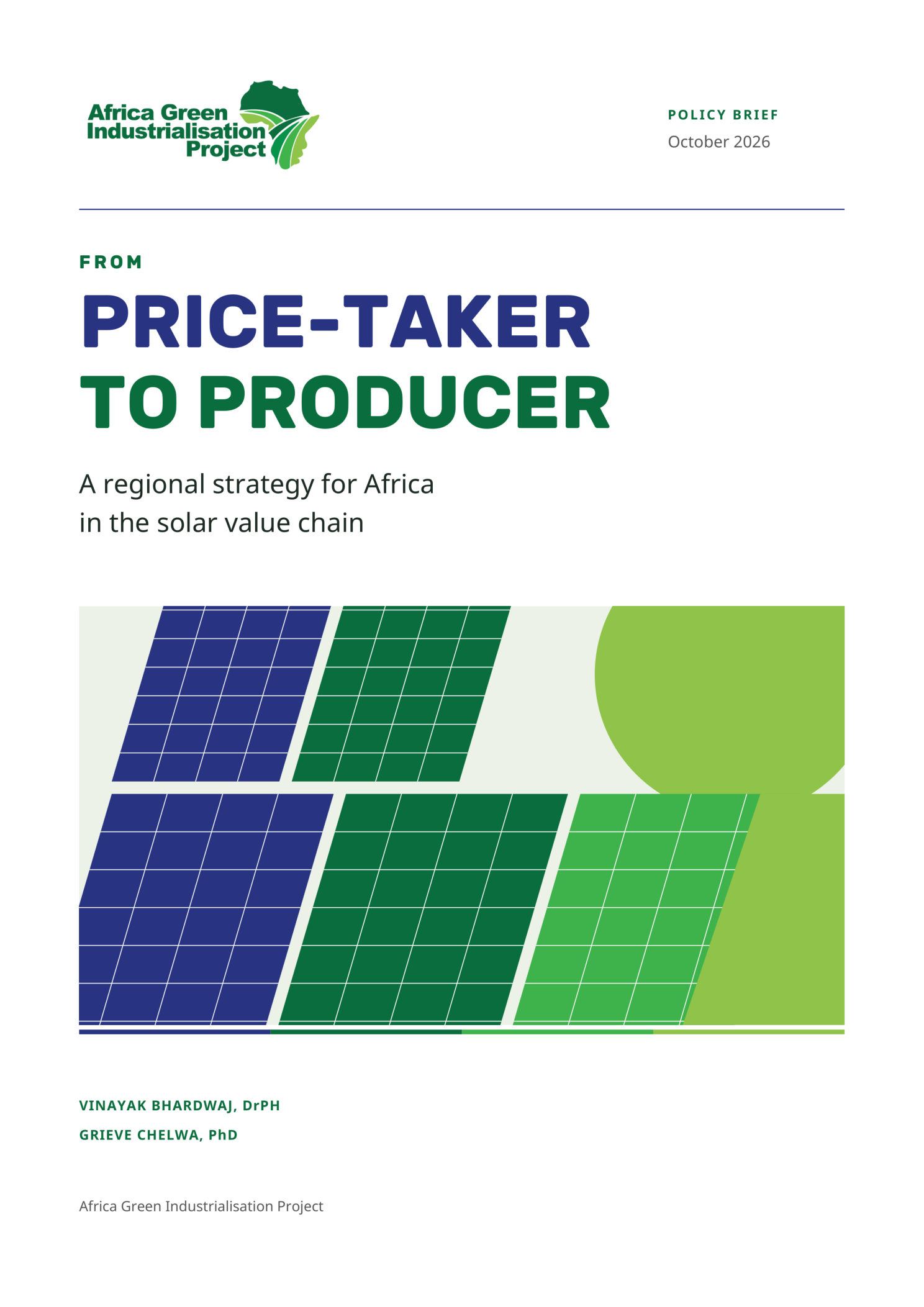 Cover of From Price-Taker to Producer: A regional strategy for Africa in the solar value chain