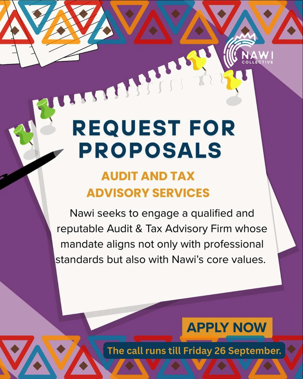 Request for Proposals – Audit and Tax Advisory Services